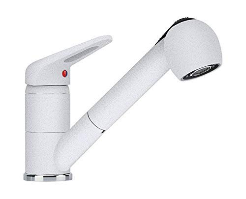 Franke 115.0470.669 Prince II Pull-Out Spray grifo de cocina, blanco polar, mediano