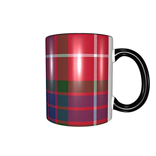 Fraser Tartan Fabric Texture Seamless Pattern Vector The ideal gift for office and home ceramic cups 11 oz