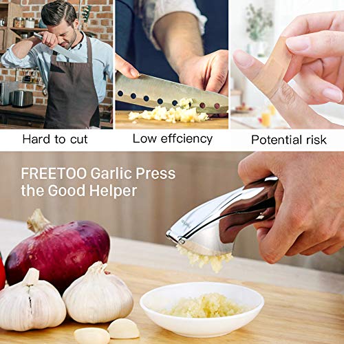 FREETOO Prensa de ajo Prensa profesional de ajo Práctico Sólido - Fácil limpieza para la cocina