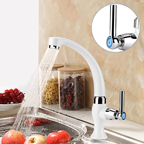 Fregadero de Cocina Grifo de Una Manija Grifo de Agua Fría Para Fregadero de Cocina Lavabo de Baño Bañera Fregona G1 / 2 Plástico ABS Socialme-eu(Manija recta)