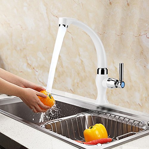 Fregadero de Cocina Grifo de Una Manija Grifo de Agua Fría Para Fregadero de Cocina Lavabo de Baño Bañera Fregona G1 / 2 Plástico ABS Socialme-eu(Manija recta)