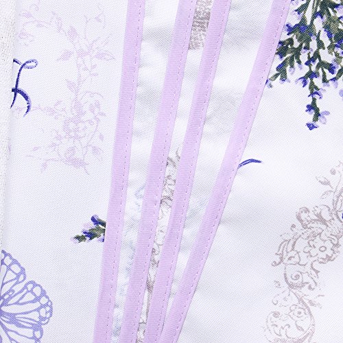 Frenessa Mantel Redondo Antimanchas Impermeable, Manteles Estampados para Comedor Cocina Casa Hotel Restaurante, Diámetro 140cm, Lavanda Violeta