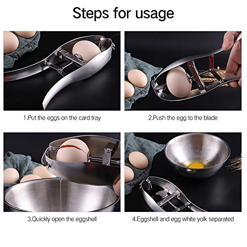 FrideMok abridor de Huevos Acero Inoxidable Separador de Huevos DIY Herramientas Accesorios de Cocina Cortador para Huevos