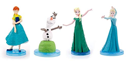 Frozen Fever 4 Figuras 5cm Colección Anna Elsa Olaf Original Cake Decoration Cake Topper
