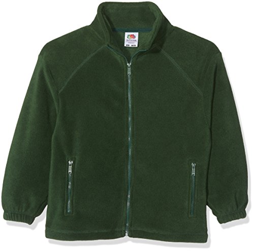 Fruit of The Loom - Chaqueta Polar de Exterior para niños Unisex (3-4 años/Verde Botella)