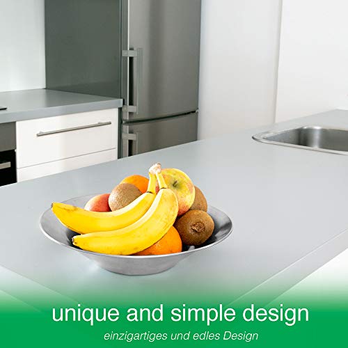 Frutero Acero Inoxidable de 29 cm de diámetro - Fruteros de Cocina Modernos y Decorativos, Ideal para Fruta o como Centro de Mesa Decorativo