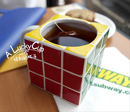 FSYX Taza de cafe Regalo único Taza de cubo de Rubik personalizada, taza de té de cerámica con estilo de café, jugo de leche Taza de limón Bebida de oficina en casa   01