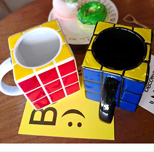 FSYX Taza de cafe Regalo único Taza de cubo de Rubik personalizada, taza de té de cerámica con estilo de café, jugo de leche Taza de limón Bebida de oficina en casa   01