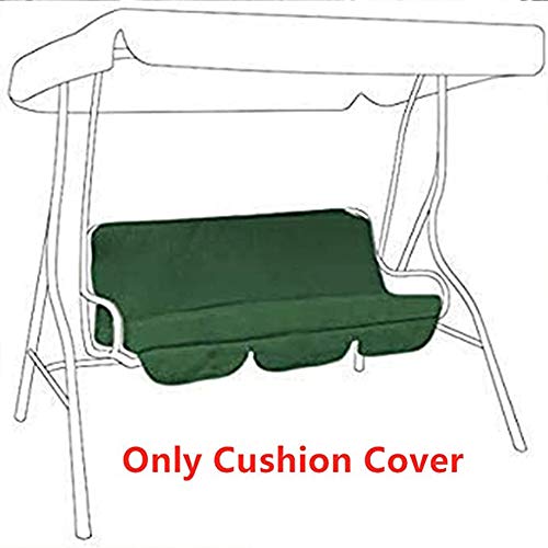 Funda de cojín oscilante, impermeable, 3 plazas, funda de cojín para silla de protección para exteriores, jardín, patio, hamaca, 150 x 50 x 10 cm