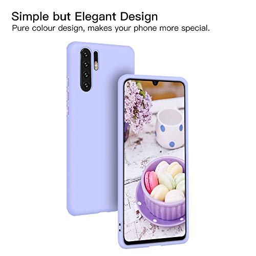 Funda para Huawei P30 Pro Carcasa Silicona Huawei P30 Pro, Silicona Gel TPU Case Goma Colores del Caramelo Anti-Rasguño Resistente Ultra Suave Protectora Caso - Morado Claro