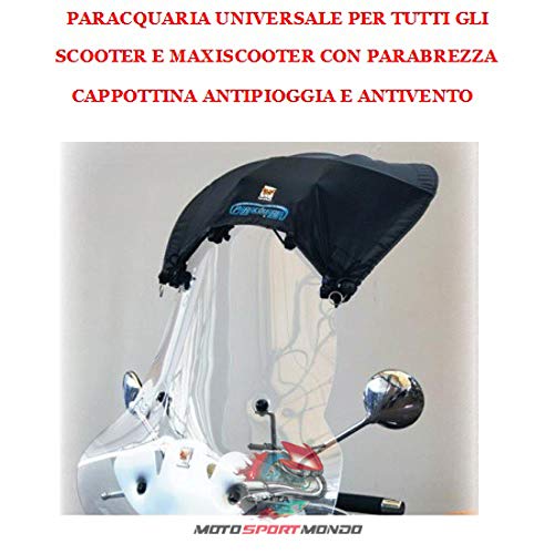 Funda para Scooter Maxiscooter Isotta PQ01 se engancha y desengancha fácilmente al Parabrisas Protección contra el Aire, el Agua y el Sol