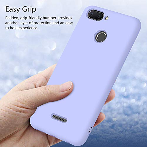 Funda para Xiaomi Redmi 6 Carcasa Silicona Xiaomi Redmi 6, Silicona Gel TPU Case Goma Colores del Caramelo Anti-Rasguño Resistente Ultra Suave Protectora Caso - Morado Claro