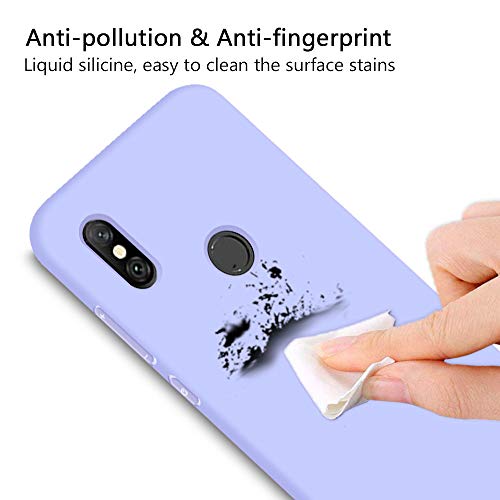 Funda para Xiaomi Redmi Note 6 Pro Carcasa Silicona Xiaomi Redmi Note 6 Pro, Silicona Gel TPU Case Goma Colores del Caramelo Anti-Rasguño Resistente Ultra Suave Protectora Caso - Morado Claro