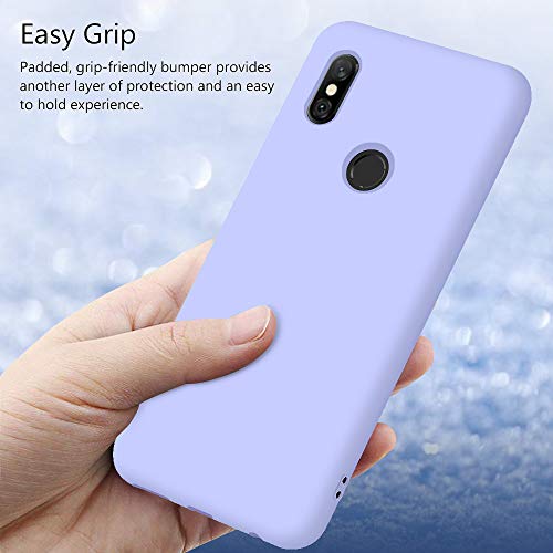 Funda para Xiaomi Redmi Note 6 Pro Carcasa Silicona Xiaomi Redmi Note 6 Pro, Silicona Gel TPU Case Goma Colores del Caramelo Anti-Rasguño Resistente Ultra Suave Protectora Caso - Morado Claro