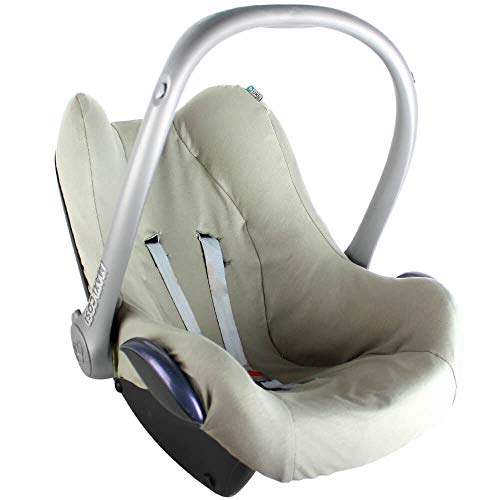 Fundas Para Sillas de Algodón para Silla de Coche Maxi Cosi Pebble (Plus, Pro), Cabriofix SPS, Citi, Rock Funda Silla Garantiza la Comodidad de la Piel del Bebé y Ayuda a no Sudar Caqui