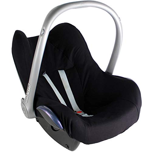 Fundas Para Sillas de Algodón para Silla de Coche Maxi Cosi Pebble (Plus, Pro), Cabriofix SPS, Citi, Rock Funda Silla Garantiza la Comodidad de la Piel del Bebé y Ayuda a no Sudar Negro