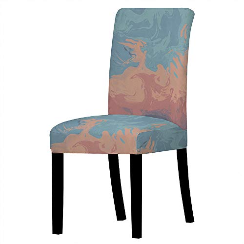 Fundas Para Sillas,Novedad Funda De Silla Elástica Con Estampado De Mármol Fundas Para Sillas De Comedor De Arte Abstracto Protector De Funda De Asiento Elástico Universal Para El Hogar Restaurant