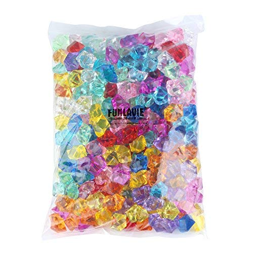 FUNLAVIE 60 Diamantes de Acrílico Multicolores Joyas del Tesoro del Pirata para Fiesta Utilería Rellenos de Vaso / Decoraciones de Boda