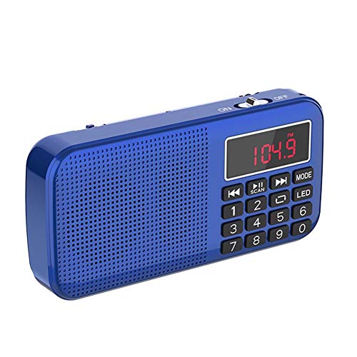 Further Radio FM con Altavoz y Toma de Auriculares Radio portátil de Bolsillo Radio Simple con Sonido excelente y Claro, tamaño Compacto pequeño, Funciona con batería Elegant