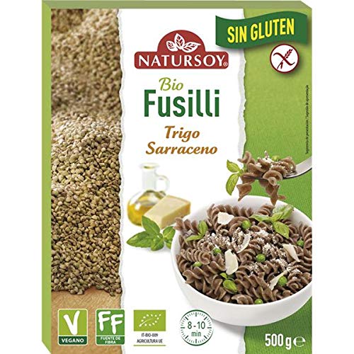 Fusilli Trigo Sarraceno Sin gluten 500g, Natursoy