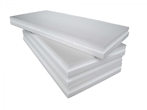 FUTURAZeta - Poliestireno Paneles de EPS 100 Blanco Densidad aumentada 20 kg/Mc - Poliestireno expandido sinterizado grueso 2 cm. Aislamiento térmico. (10 pan. - 5 m²).
