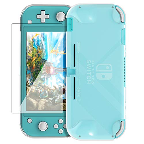 FYOUNG Funda para Nintendo Switch Lite 2019 con Protector Pantalla, Kit de Accesorios Incluso Carcasa Protectora de TPU Suave y Cristal Vidrio Templado para Switch Lite Consola