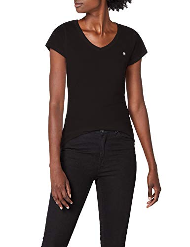 G-STAR RAW Eyben Slim V T Wmn S/s Camiseta, Negro (Black 990), 34 (Talla del fabricante: X-Small) para Mujer