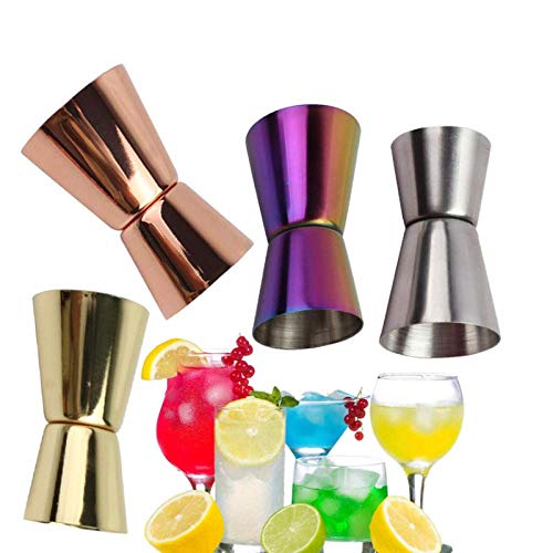 Gadget De Cocina 15 / 30ml Coctelera De Acero Inoxidable Vaso De Medida Copa De Doble Disparo Bebida Medidor De Espíritu Jigger Utensilios De Cocina Barra De Herramientas Ideal Para Su Cocina Oro rosa