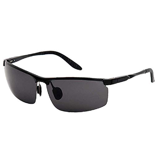 Gafas De Sol Deportivas Populares De Aluminio Y Magnesio Gafas De Sol Polarizadas para Conducir Gafas De Conducción Contacto de Gran Volumen/Marco de Pistola película Gris Claro