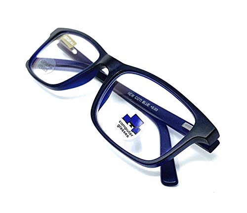 Gafas ver de cerca, lectura con Filtro Luz Azul, Ordenador Gaming Móvil, Protección Antifatiga - Venice Coti Dioptría (1-1,50-2 - 2,50-3 - 3,50) (Azul, Graduación +1,00)