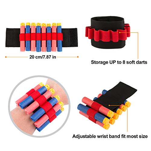 Gaflid Niños Chaleco Táctico, 2 Kit de Chaleco Táctico Nerf N-Strike Elite Series Juguetes Tácticos con 80 Espuma Dardos, 2 Quick Reload Clips, 4 Bullet Wrist Bands, 2 Scarf Mask, 2 Gafas