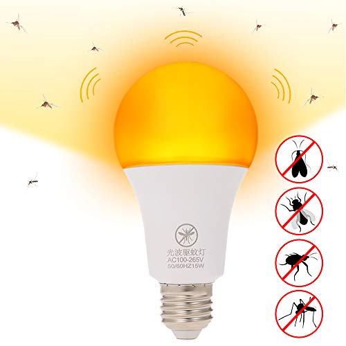 Galapara Bombillas LED, Bombilla Mosquitos E26 / 27 12W Bombilla Repelente de Mosquitos No UV Luz de Noche para Uso en Interiores al Aire Libre Larga Vida útil Ahorro de energía