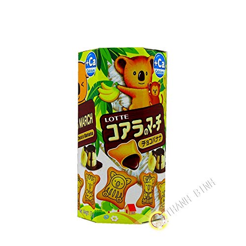 Galleta rellena con plátano y chocolate LOTTE 37g Tailandia - Pack de 6 piezas