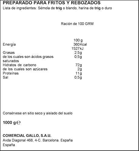 Gallo - Harina especial para fritos y rebozados -1kg