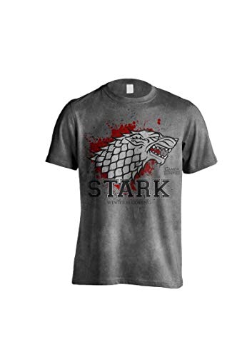 Game of Thrones – Camiseta premium para hombre – Blood Stark (gris claro) (S – XL) gris S