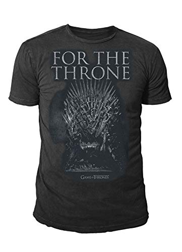 Game of Thrones – Camiseta premium para hombre – para el logotipo de los tronos (negro) (S-XL) Negro XL