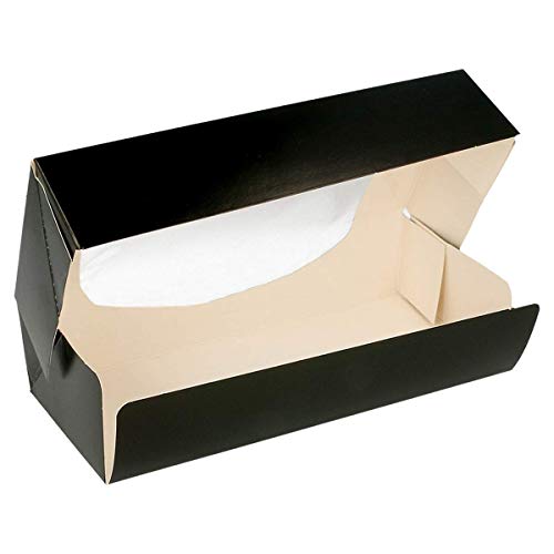 García de Pou 223.46 Envases Sushi+Ventana 275 G/M2 20X9X4,5 Cm Negro Cartoncillo (pack de 50)