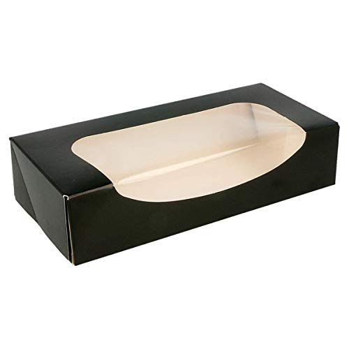 García de Pou 223.46 Envases Sushi+Ventana 275 G/M2 20X9X4,5 Cm Negro Cartoncillo (pack de 50)