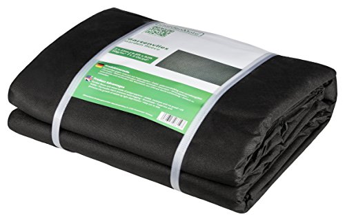 GardenMate Malla geotextil de 2 m x 25 m y 50 g/m² – Geotextil Resistente para Malas Hierbas – Estabilizada contra UV – Permeable al Agua – 2 m x 25 m = 50 m²