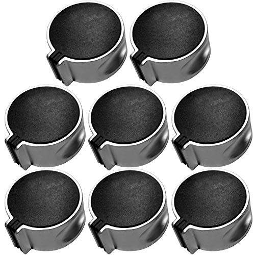 Gas Botones - WENTS 8 Pcs Metal 8mm Universal Negro Gas Adaptadores de Perillas de Control de la Estufa Interruptor de Horno, Cocina, Cerraduras de Control de Superficie