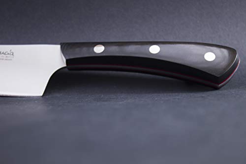 GC Enrique García Cuchillo de Cocina Profesional Japonés Kiritsuke 15 cm - Mango Micarta Negra - Acero Inoxidable X50CrMOV15