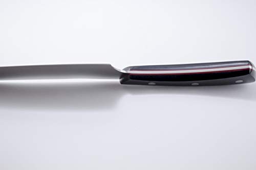 GC Enrique García Cuchillo de Cocina Profesional Japonés Kiritsuke 15 cm - Mango Micarta Negra - Acero Inoxidable X50CrMOV15