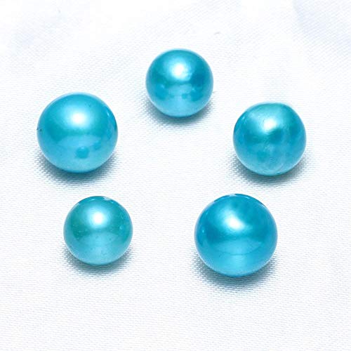 Gelory Perlas cultivadas de agua dulce en el interior - Perla cultivada del amor del deseo de la perla 11-13mm 5PCs/set Edison Pearl Wish Oyster (cielo azul)