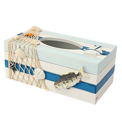 Generic de madera mediterráneo estilo caja de pañuelos titular de papel servilleta caso casa habitación oficina coche Pub decoración caliente venta de pescado