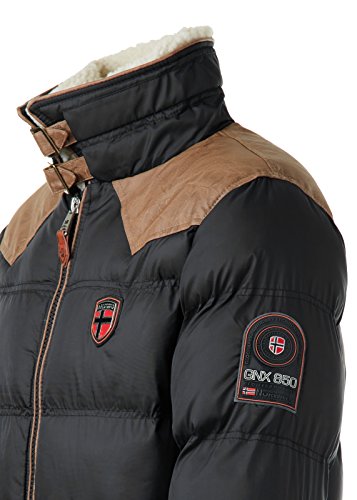 Geographical Norway Abraham - Chaqueta de invierno acolchada para hombre, talla S-5XL Negro XL