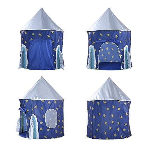 Georgie Porgy Casa de Juego Plegable para Niños Portátil Tienda Castillo Jardín de Juguete al Aire Libre de Interior Cohete Gratis para Luz LED + Niños Tatuaje Pegatina *2