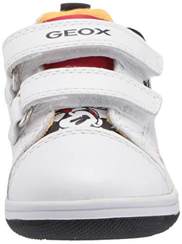 Geox B New Flick Boy A, Zapatillas para Niños, White/Red, 26 EU