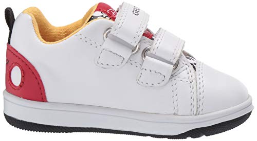 Geox B New Flick Boy A, Zapatillas para Niños, White/Red, 26 EU