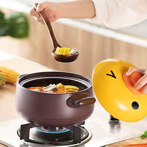 GFDFD Hogar Mini cazuela Alta Temperatura de la cazuela de cerámica Pot Tierra Pot Hot Pot Soup Individual cazuela Cubierta Olla de Barro arroz con Leche