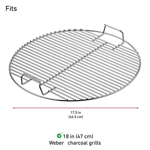 GFTIME BBQ Rejilla Parrilla Piezas de Repuesto Barbacoa Gas Niquelado Asado Accesorios para Weber 8835, se Ajustan a Las Parrillas de carbón Parrilla Barbacoa de 57 cm (7432 Parrilla de Cocina)